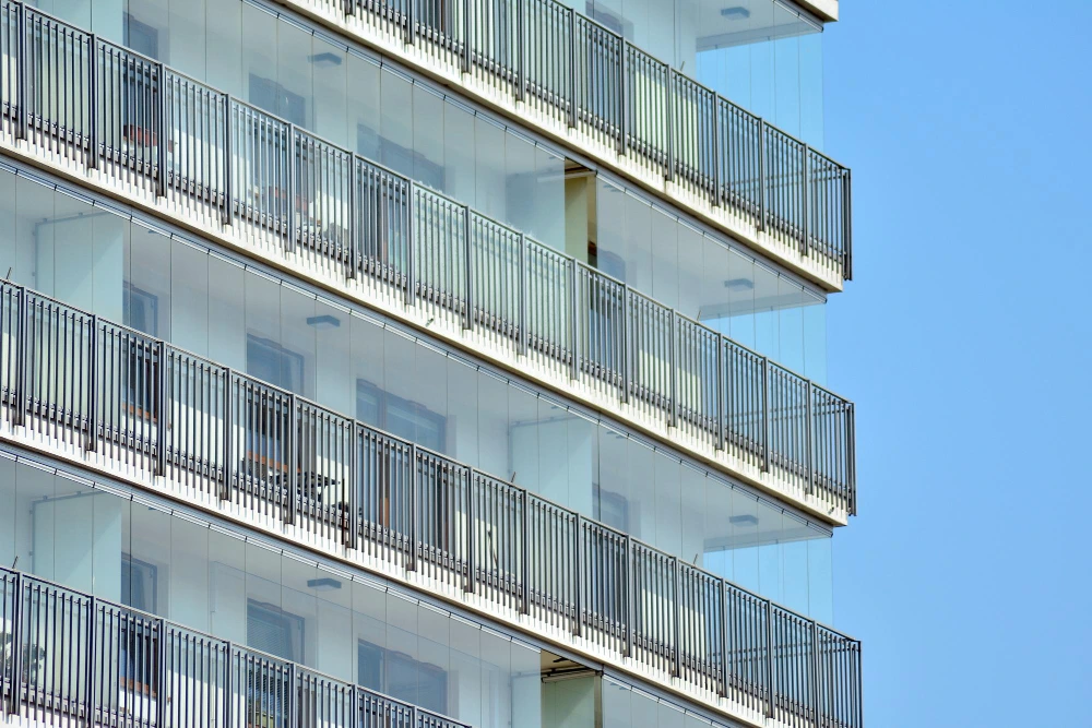 steel balcony structure exterior building